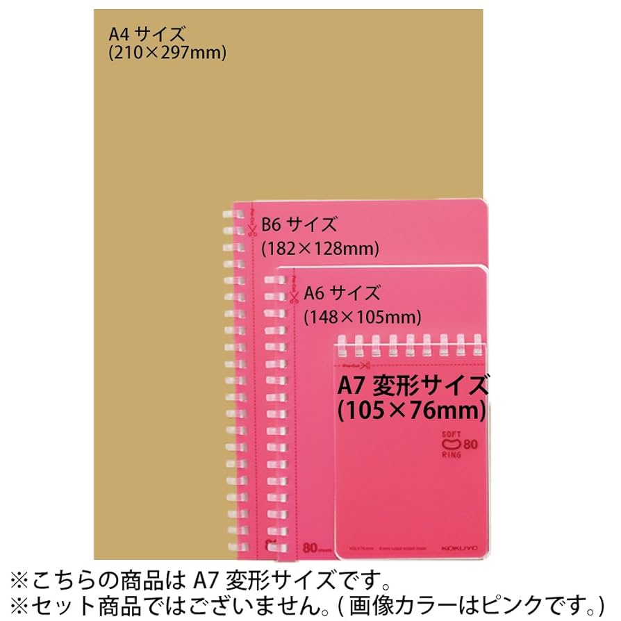 Amazon.co.jp: コクヨ メモ帳 ソフトリング ドット入りB罫 A7 80